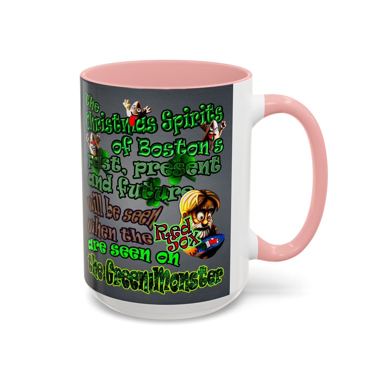 christmas spirits of boston - Accent Mug (grey-light grey)