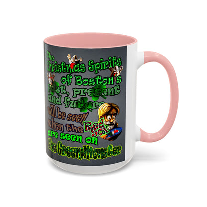 christmas spirits of boston - Accent Mug (grey-light grey)