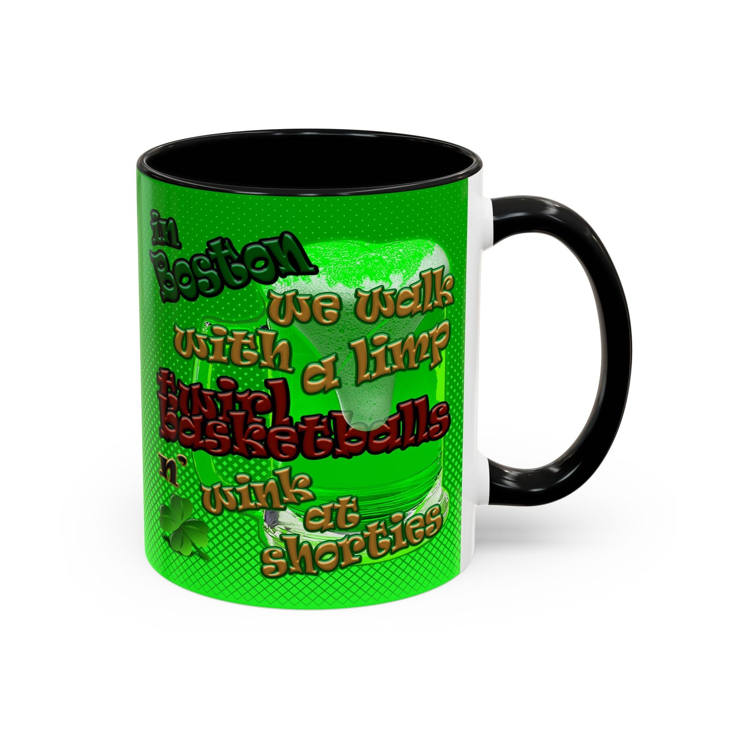 celtics logo - Accent Mug (logo green)