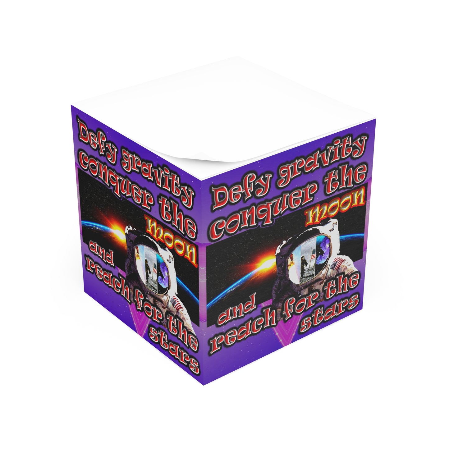 defy conquer reach - note cube (purple-pink wave)