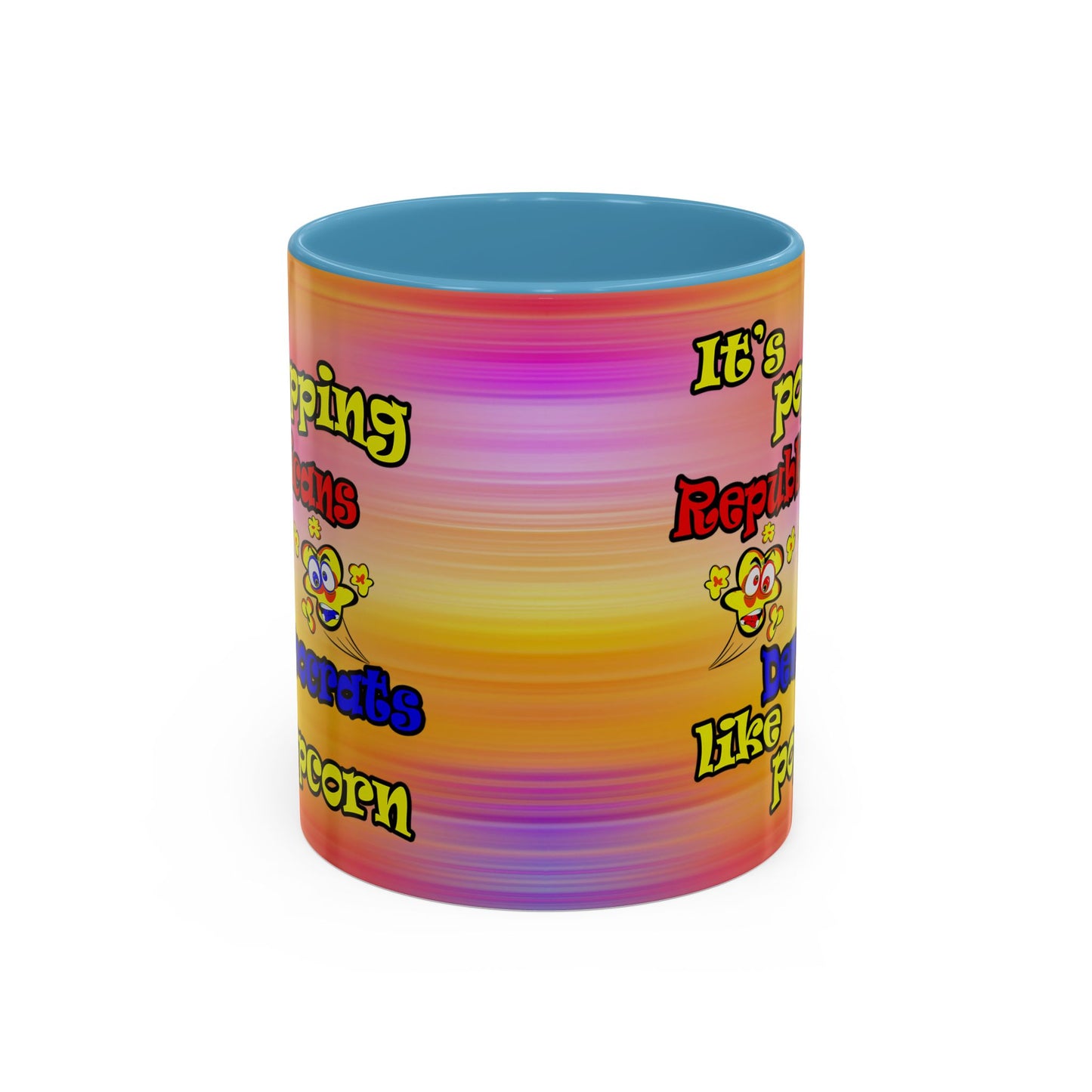 popping like popcorn - Accent Mug (color blur)