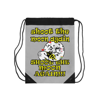 shoot the moon again - Drawstring Bag (light grey)