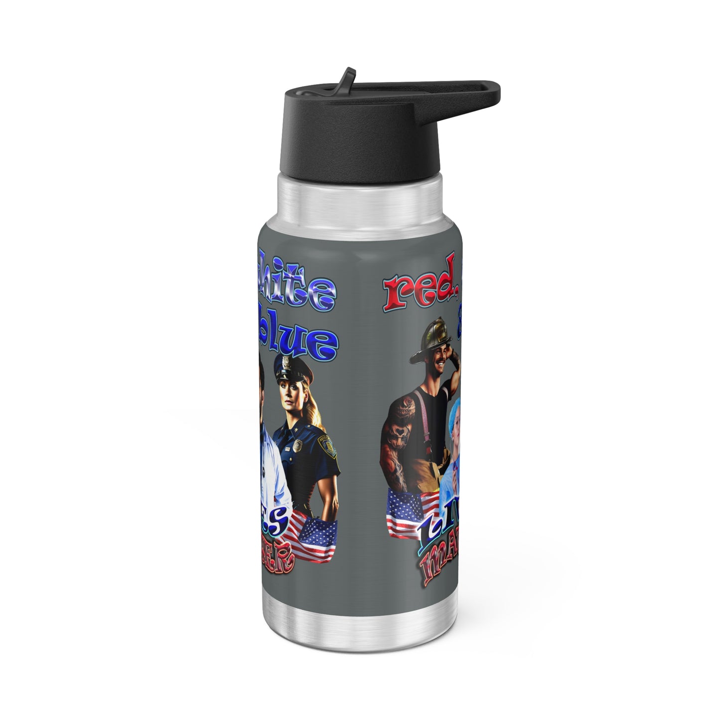rw&b lives matter - Gator Tumbler, 32oz (dark grey)