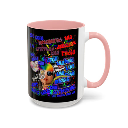 drop the beat - Accent Mug (black)