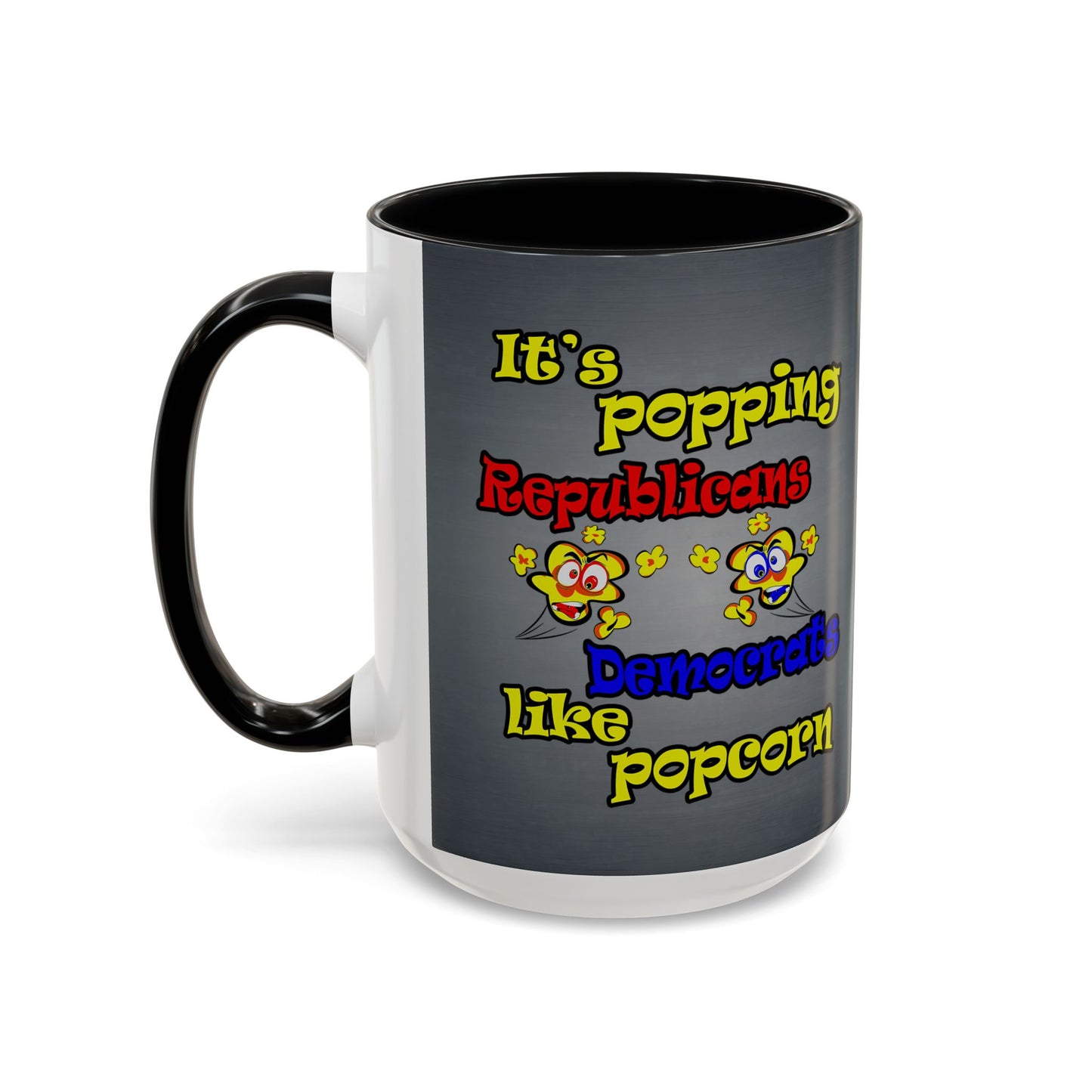 popping like popcorn - Accent Mug (grey-light grey)