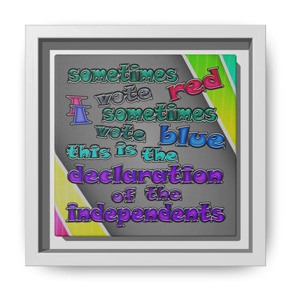 declaration of the independents - framed canvas art (rainbow split)