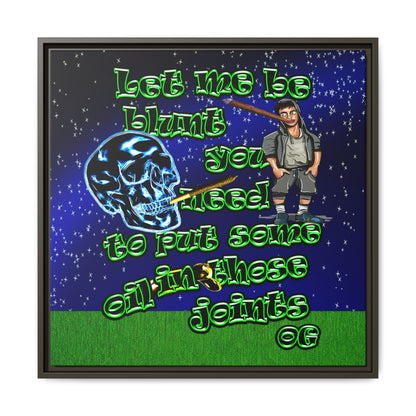 og - framed canvas art ('snoops' background)