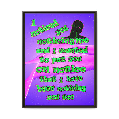 noticed you noticing - framed canvas art (purple-pink wave)