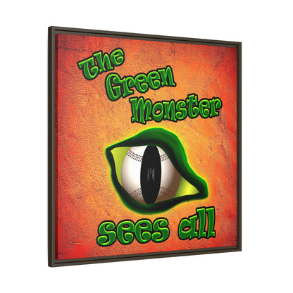 green monster - framed canvas art (burnt orange)