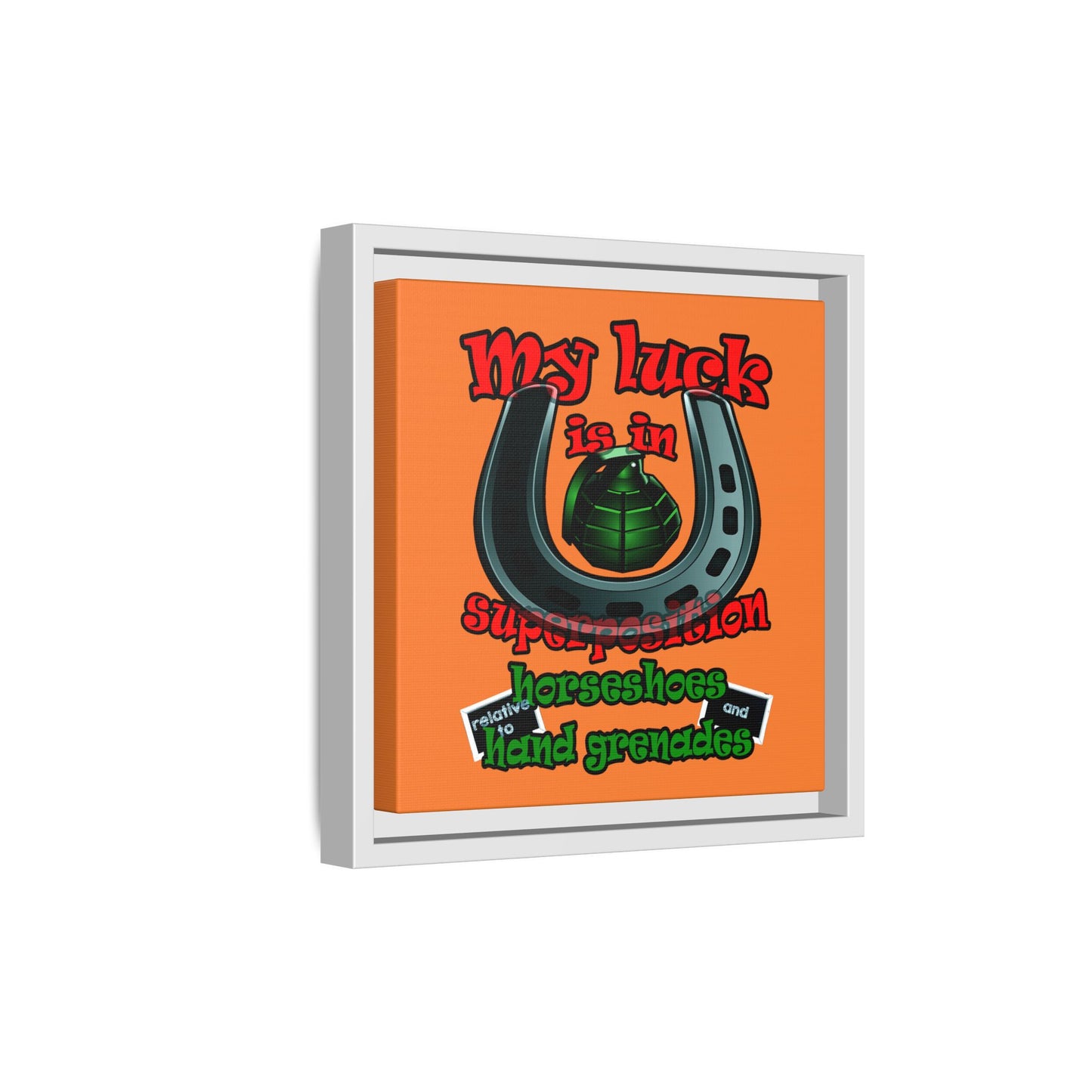 my luck - framed canvas art (crusta)