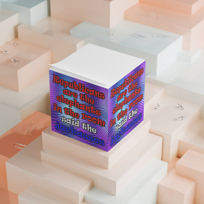 donkeys and elephants - note cube (purple wave)