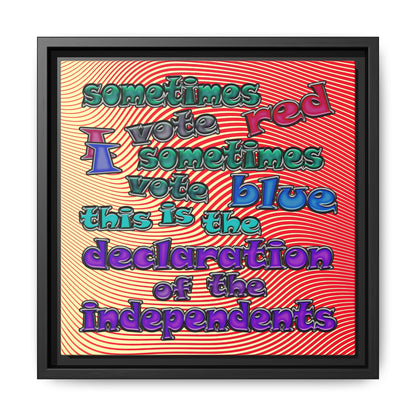 declaration of the independents - framed canvas art (yellow-orange wave)