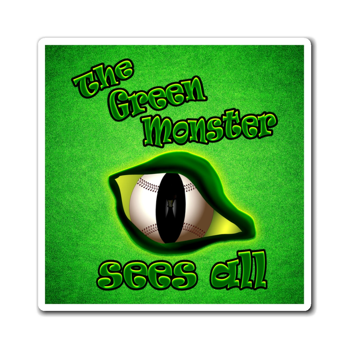 green monster - Magnets - (green turf)