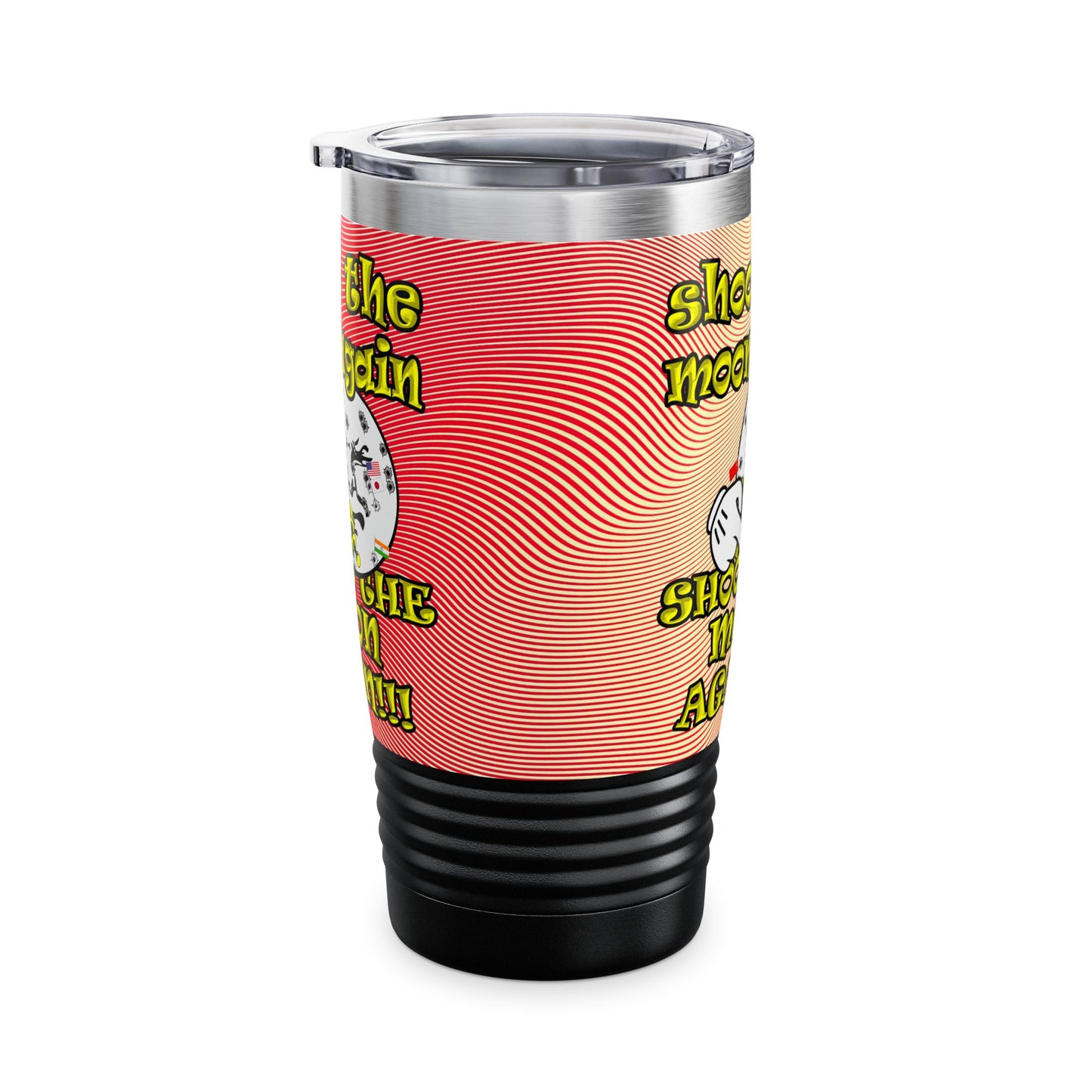 shoot the moon again - Ringneck Tumbler, 20oz (yellow-orange wave)