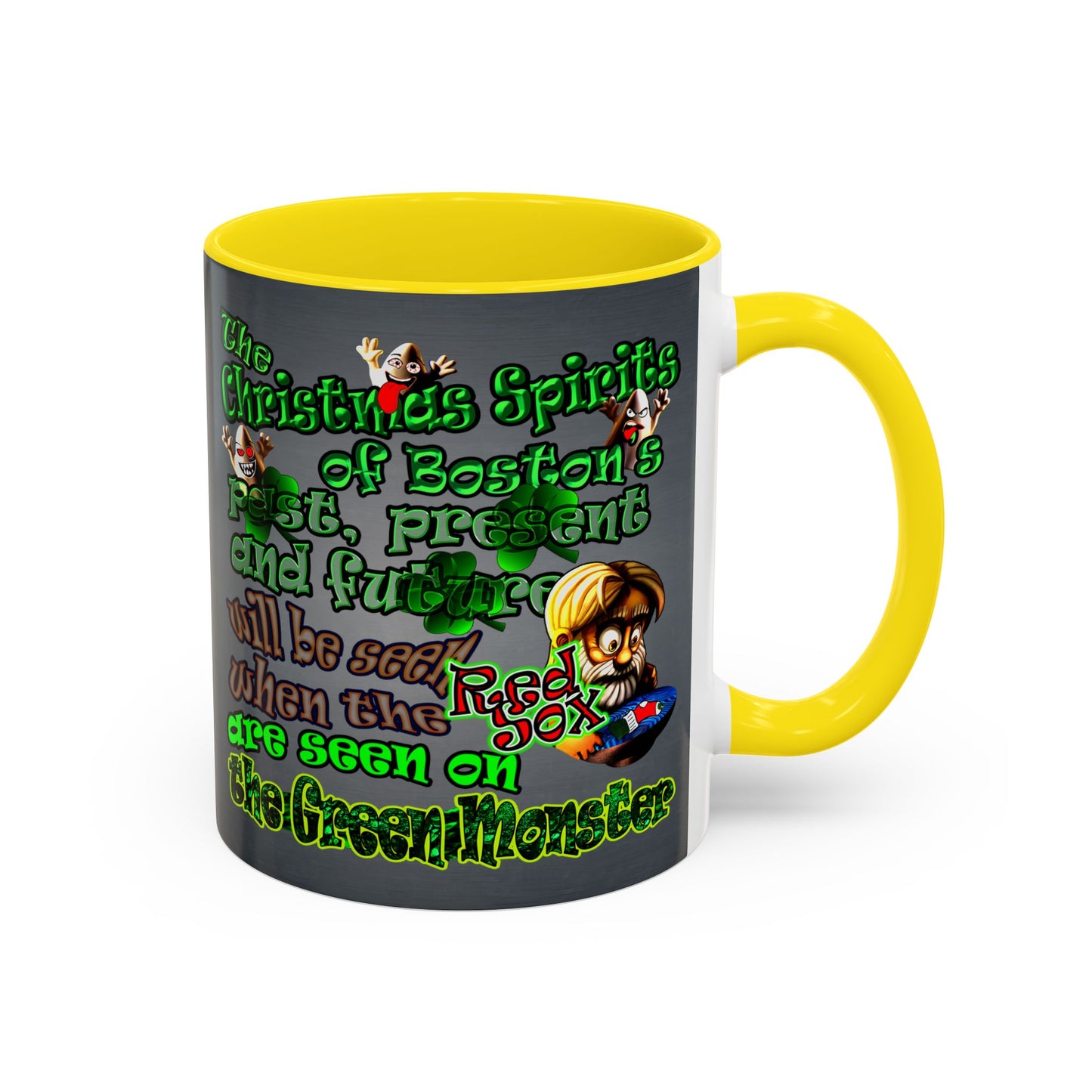 christmas spirits of boston - Accent Mug (grey-light grey)