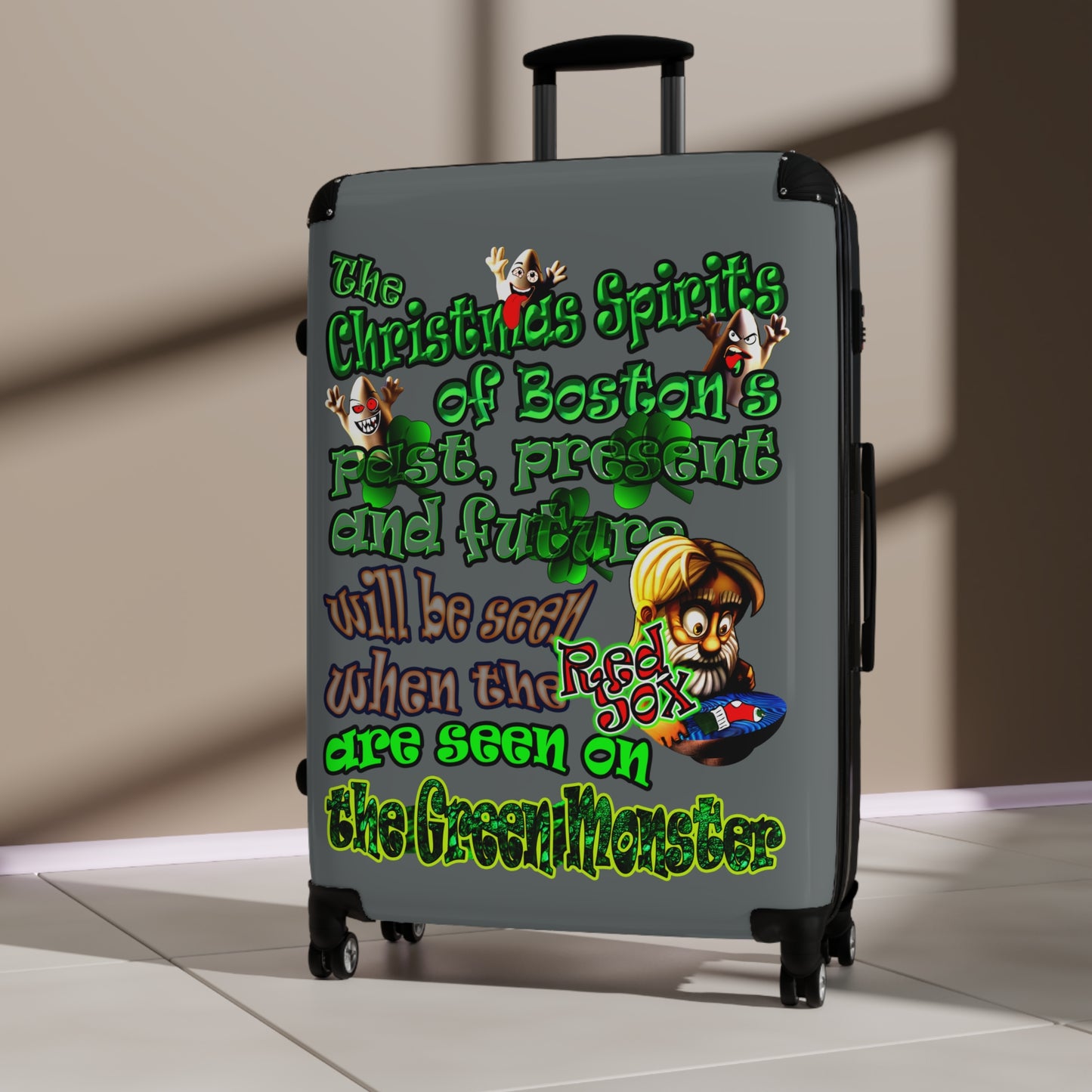 christmas spirits of boston - Suitcase (dark grey)