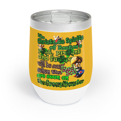 christmas spirits of boston - Chill Wine Tumbler (yellow)