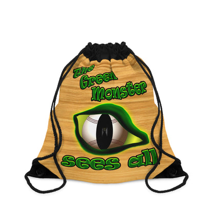 green monster - Drawstring Bag (butterscotch wood finish)