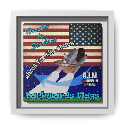 shoot for the stars - framed canvas art ('snoops' background)