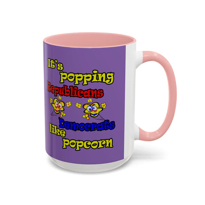 popping like popcorn - Accent Mug (light purple)