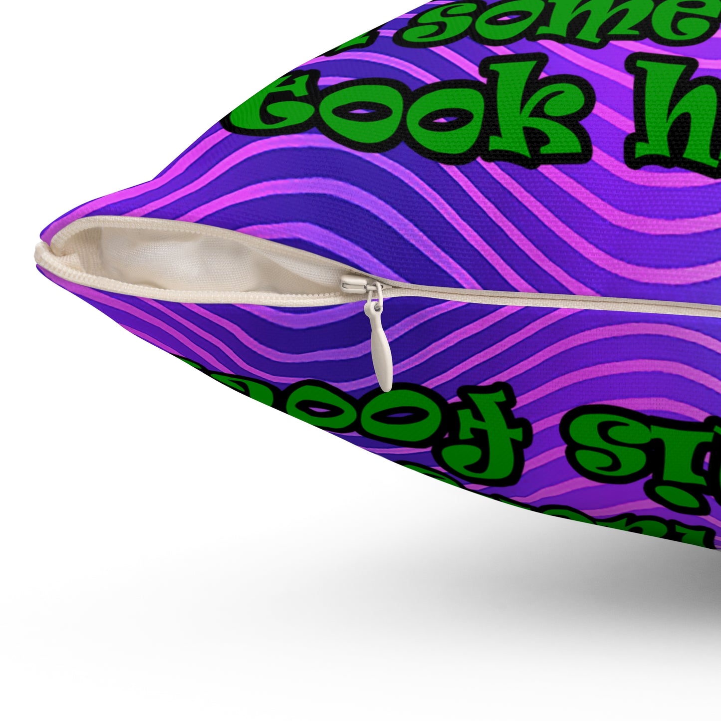 turtle race - Spun Polyester Square Pillow - (purple wave)