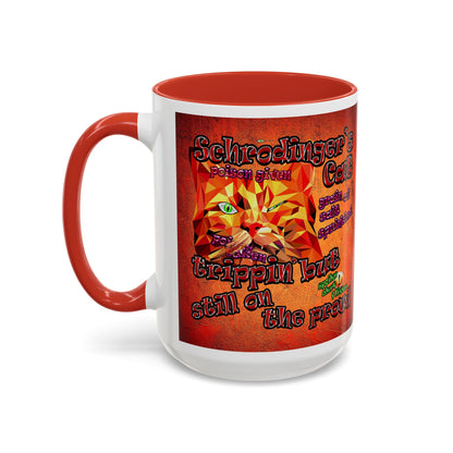 schrodinger's cat - Accent Mug (burnt orange)
