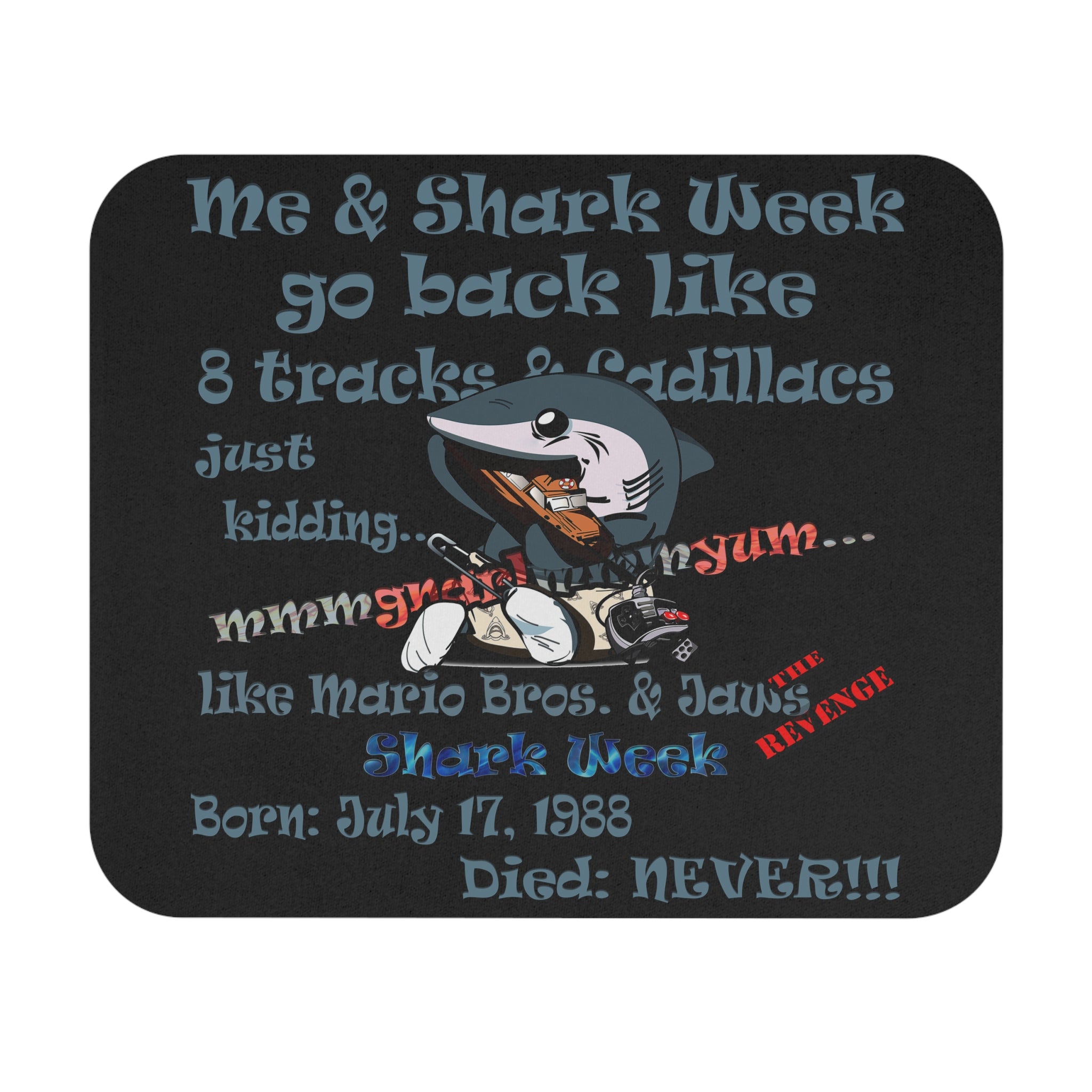 shark week - Mouse Pad (Rectangle) - (black)
