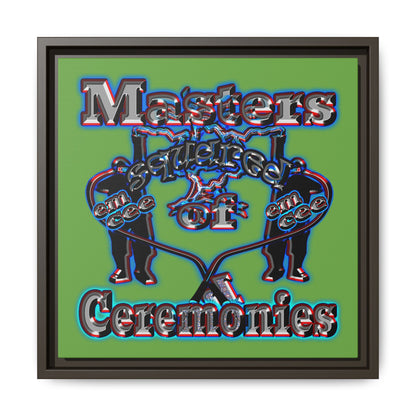 em cee squared - framed canvas art (green)