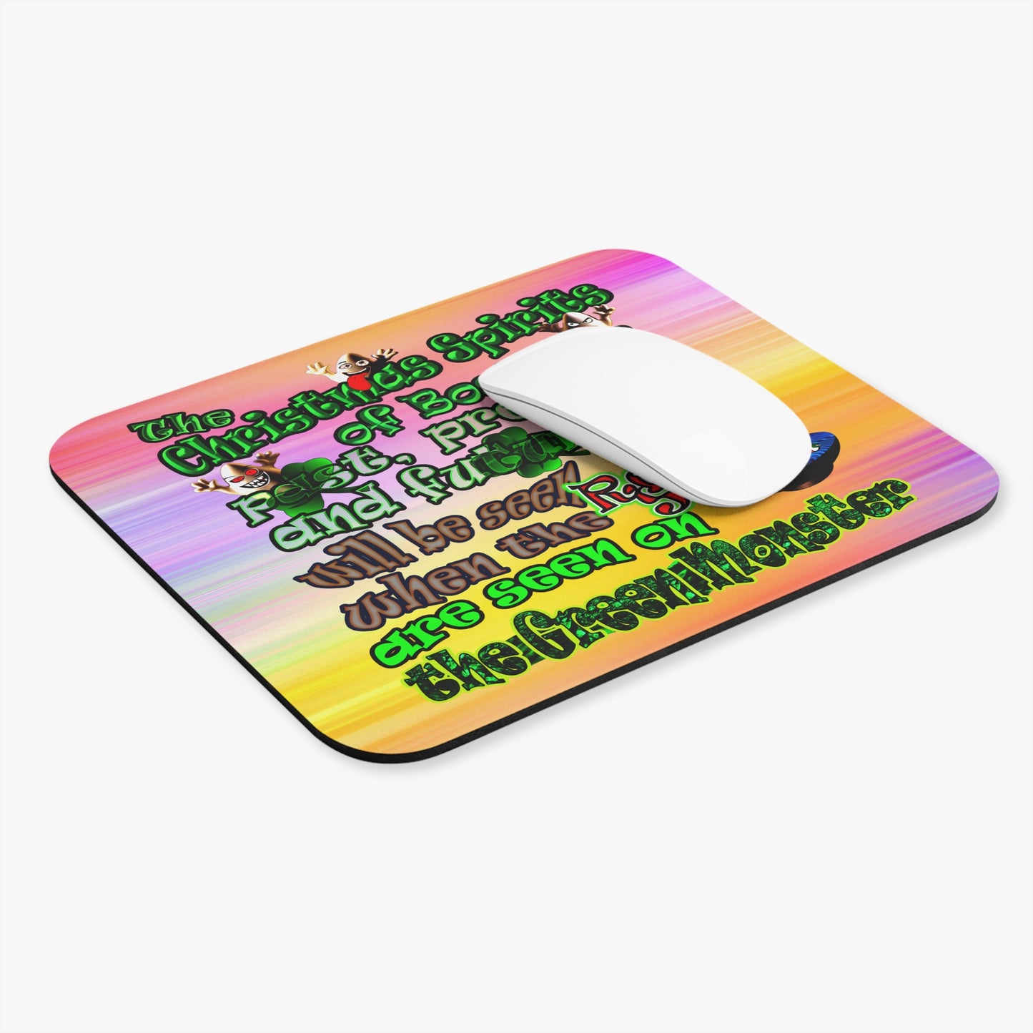christmas spirits of boston - Mouse Pad (Rectangle) (color blur)