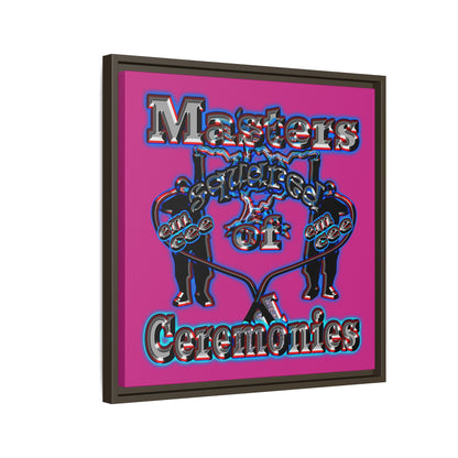 em cee squared - framed canvas art (pink)