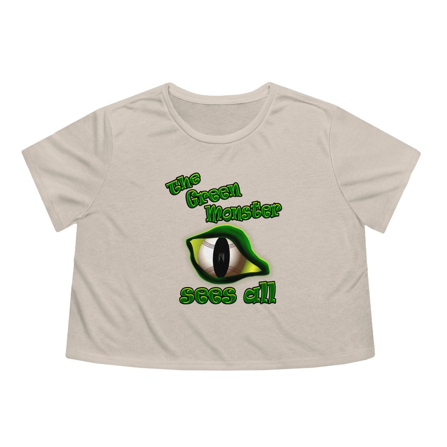 green monster - Women's Flowy Cropped Tee