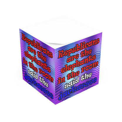 donkeys and elephants - note cube (purple wave)