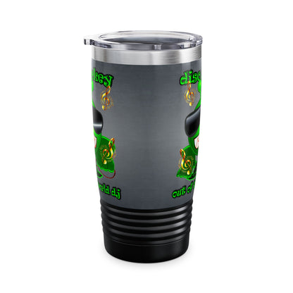 disc jockey - Ringneck Tumbler, 20oz (grey-light grey)