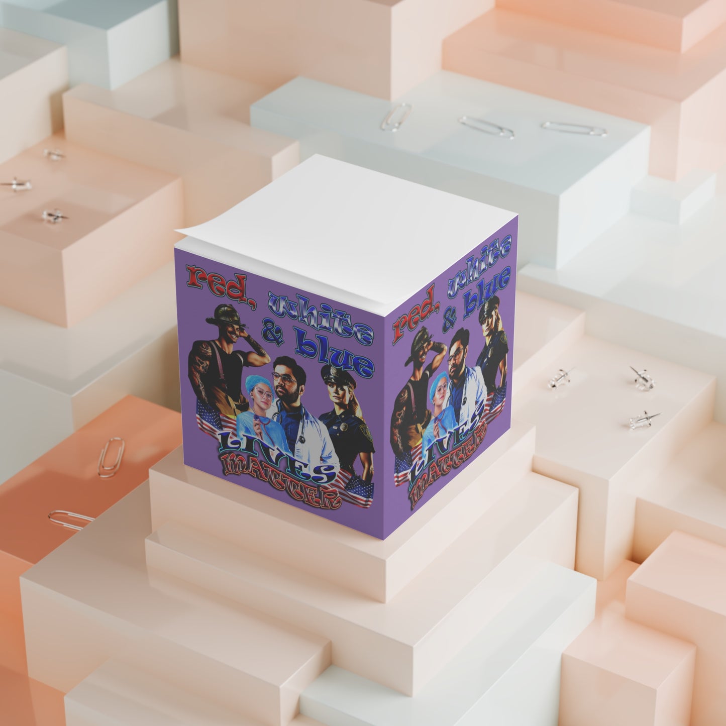 rw&b lives matter - note cube (light purple)