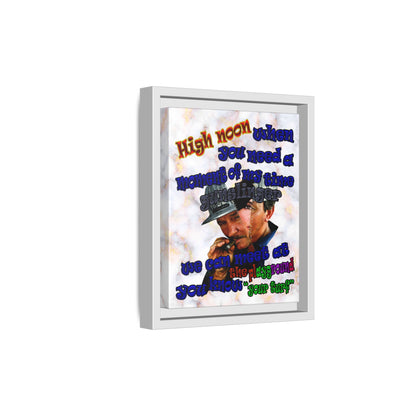 high noon - framed canvas art (white marble)