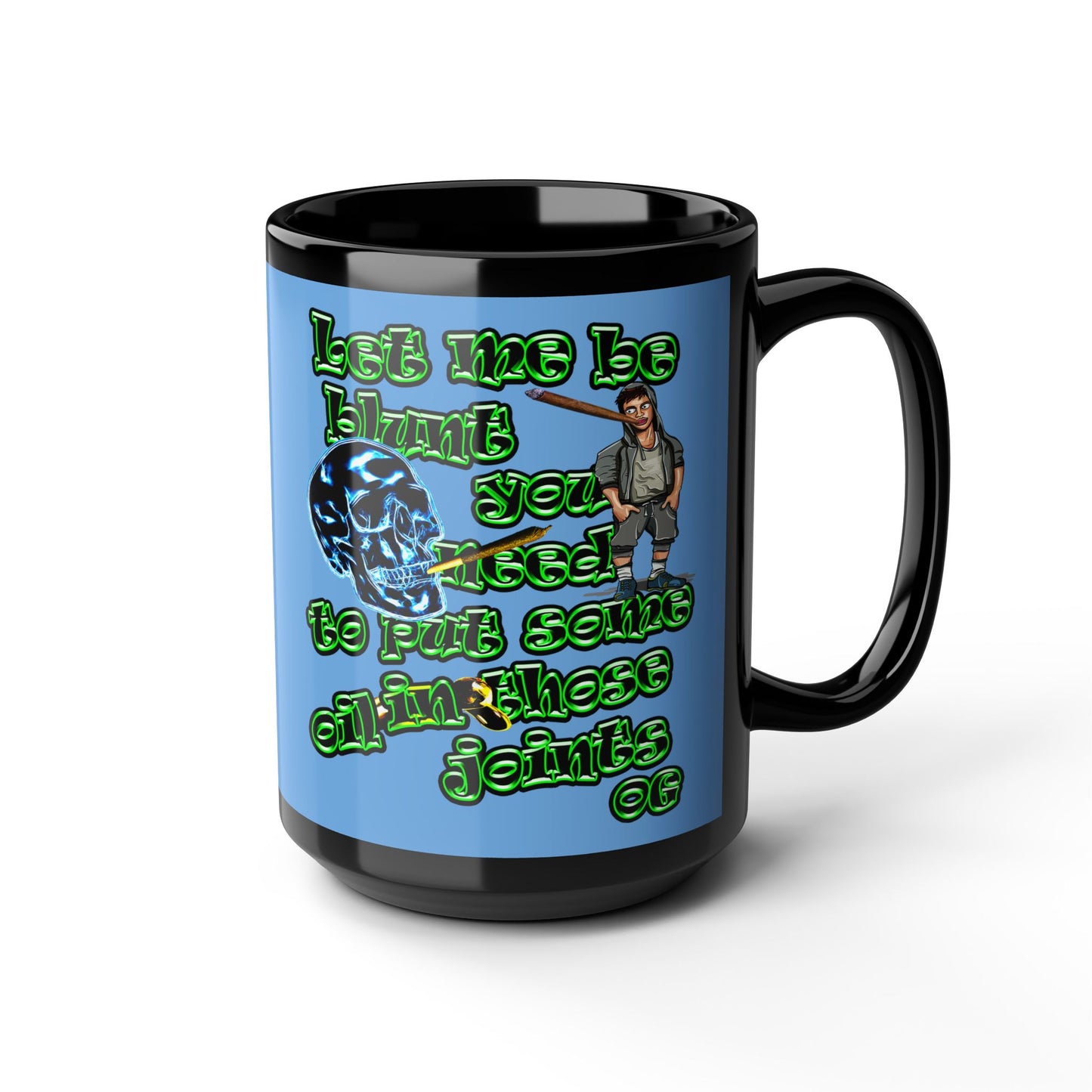 og - Black Mug (light blue)