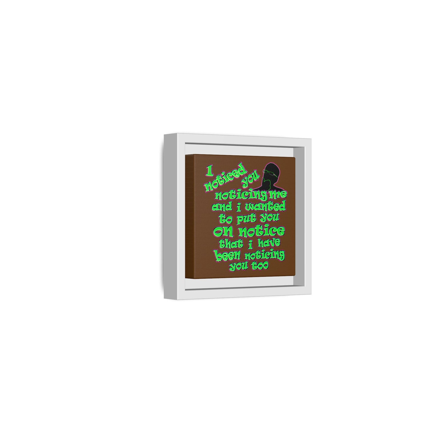noticed you noticing - framed canvas art (brown)
