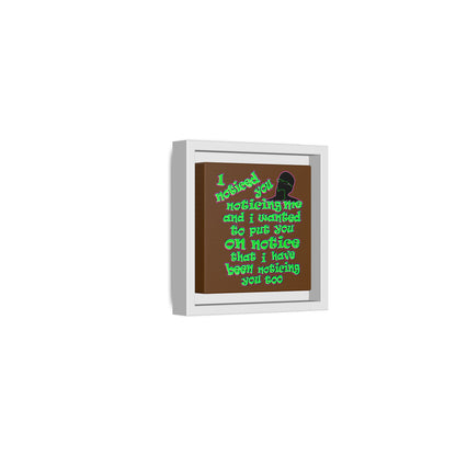 noticed you noticing - framed canvas art (brown)
