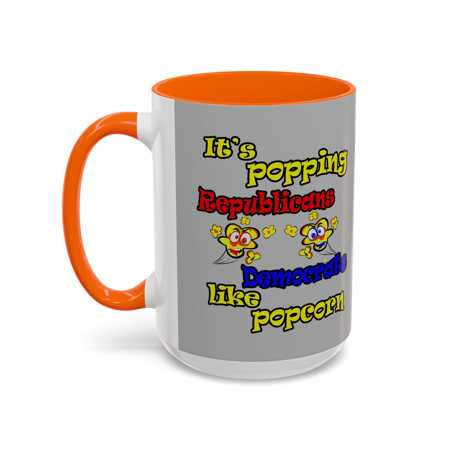 popping like popcorn - Accent Mug (light grey)