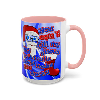 santa's shoes - Accent Mug (blue-white wave)