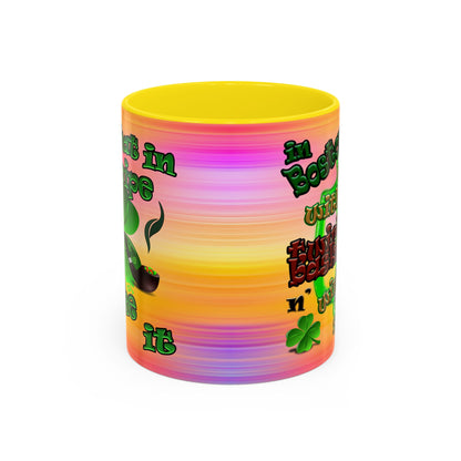 celtics logo - Accent Mug (color blur)