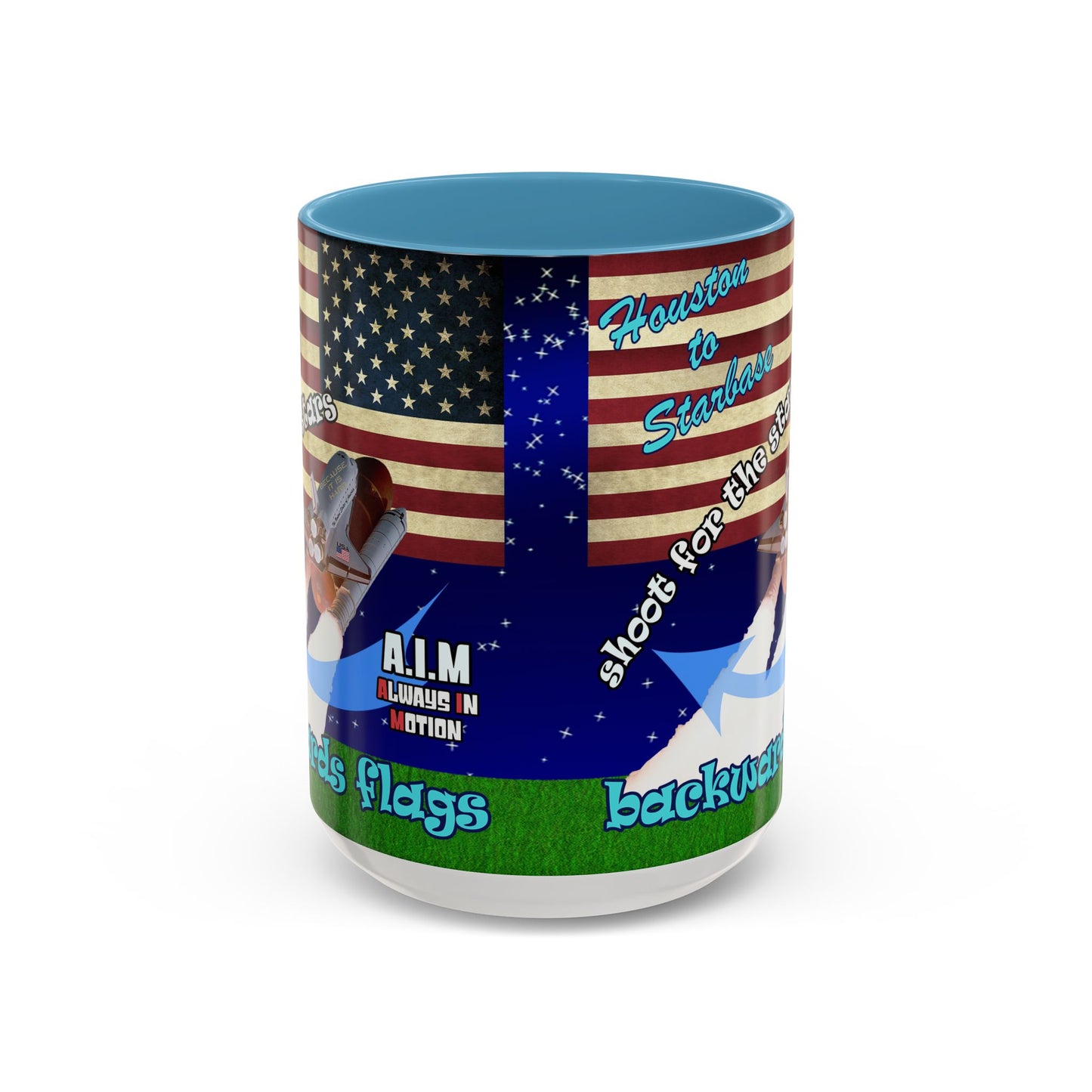 shoot for the stars - Accent Mug ('snoops' background)