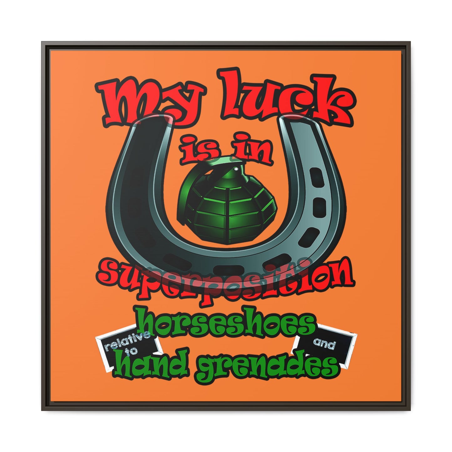 my luck - framed canvas art (crusta)