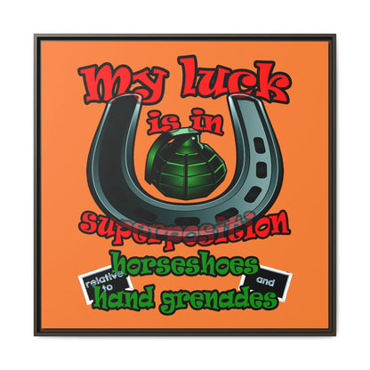 my luck - framed canvas art (crusta)