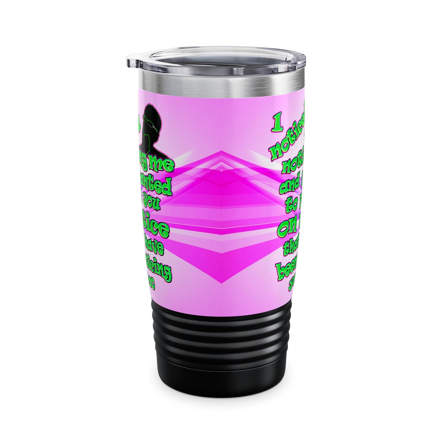 noticed you noticing - Ringneck Tumbler, 20oz (light blue-pink wave)