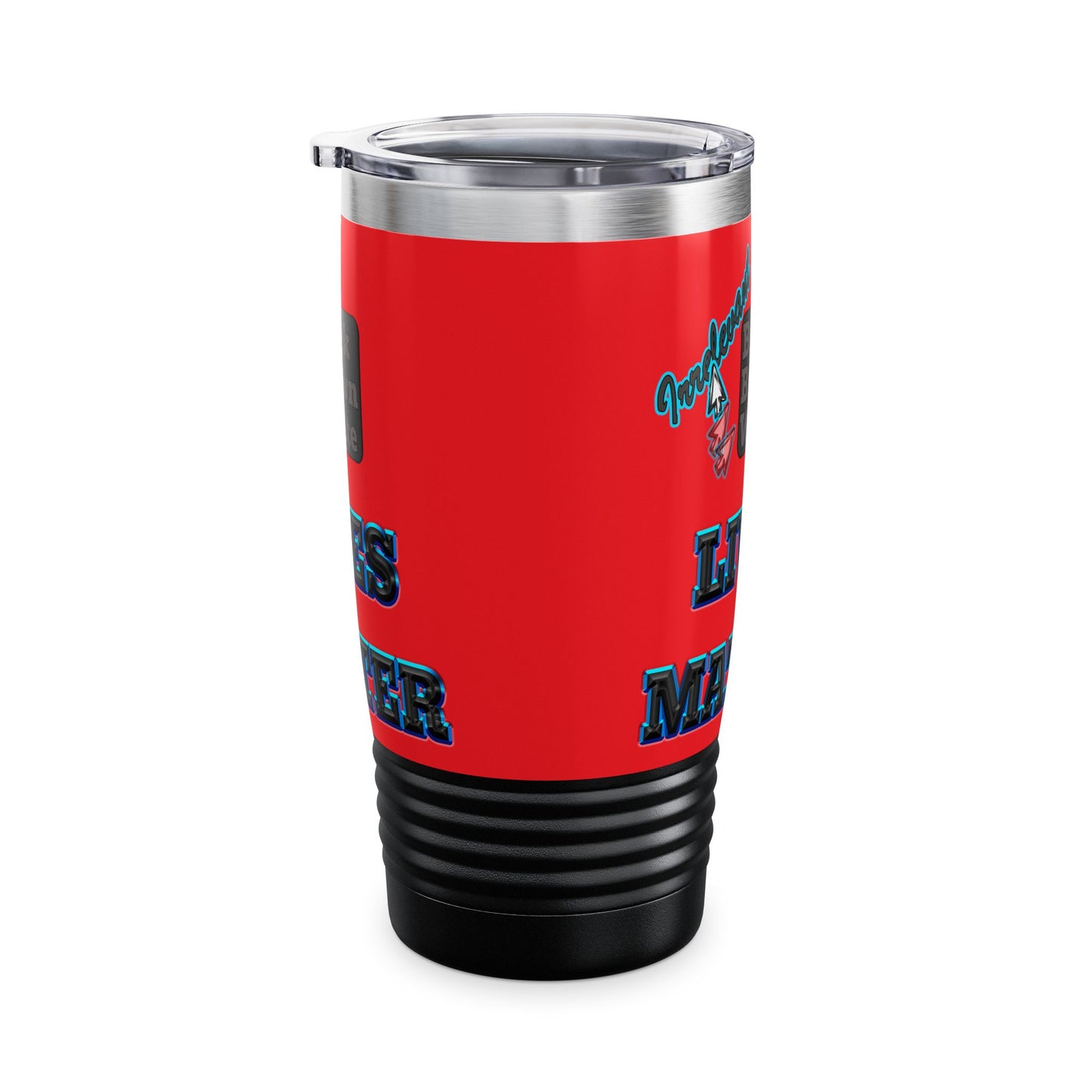 irrelevant - Ringneck Tumbler, 20oz (red)