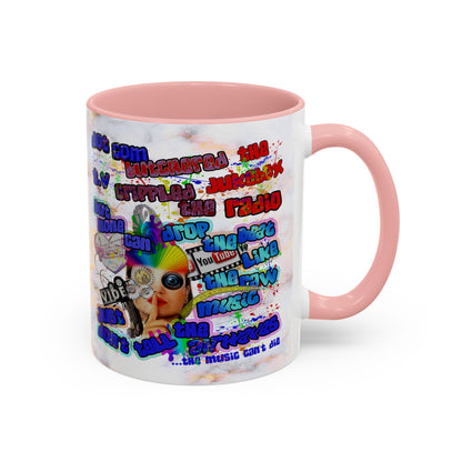 drop the beat - Accent Mug (white marble)