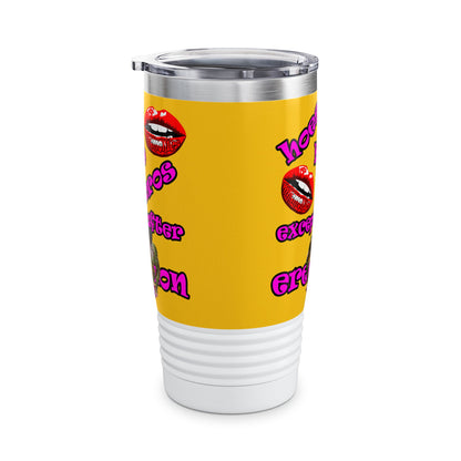 hoes b4 bros - Ringneck Tumbler, 20oz (yellow)