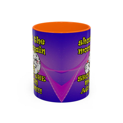 shoot the moon again - Accent Mug (purple-pink wave)