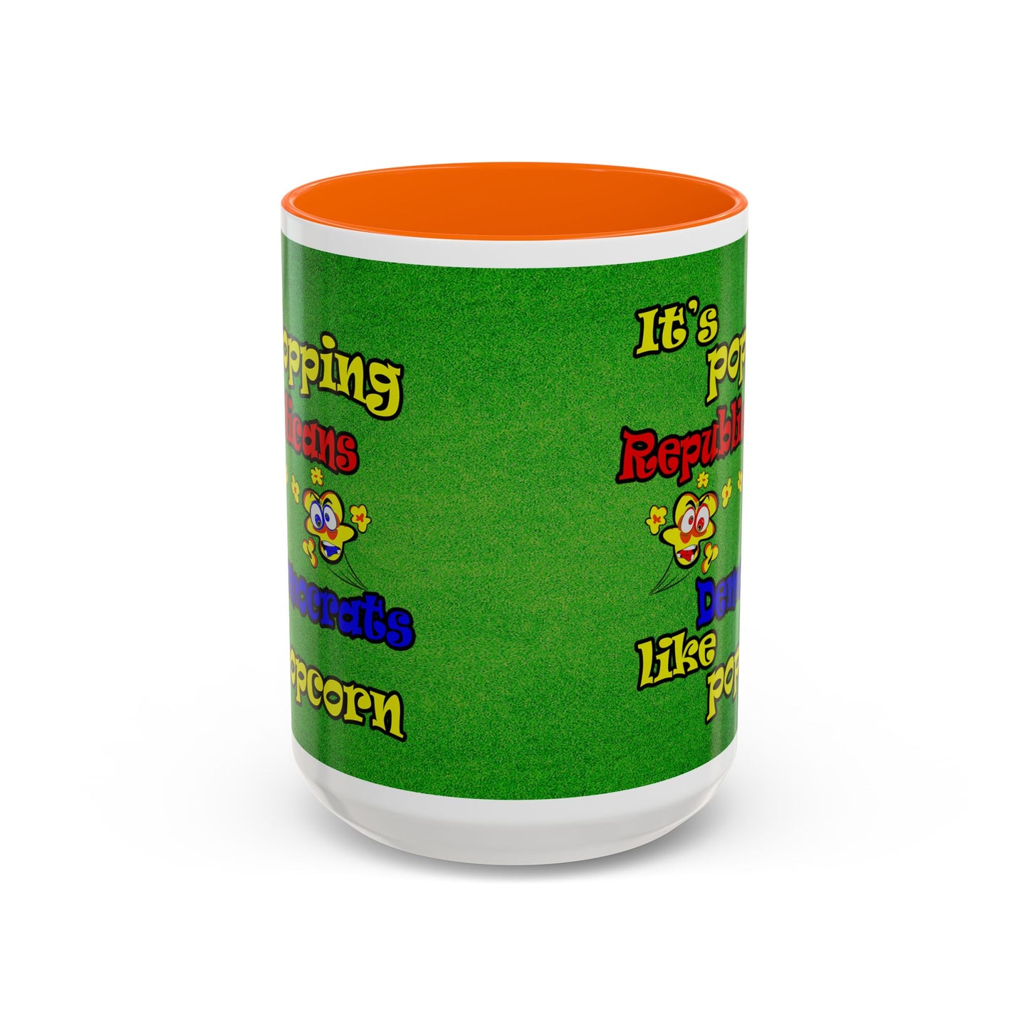 popping like popcorn - Accent Mug (green turf)